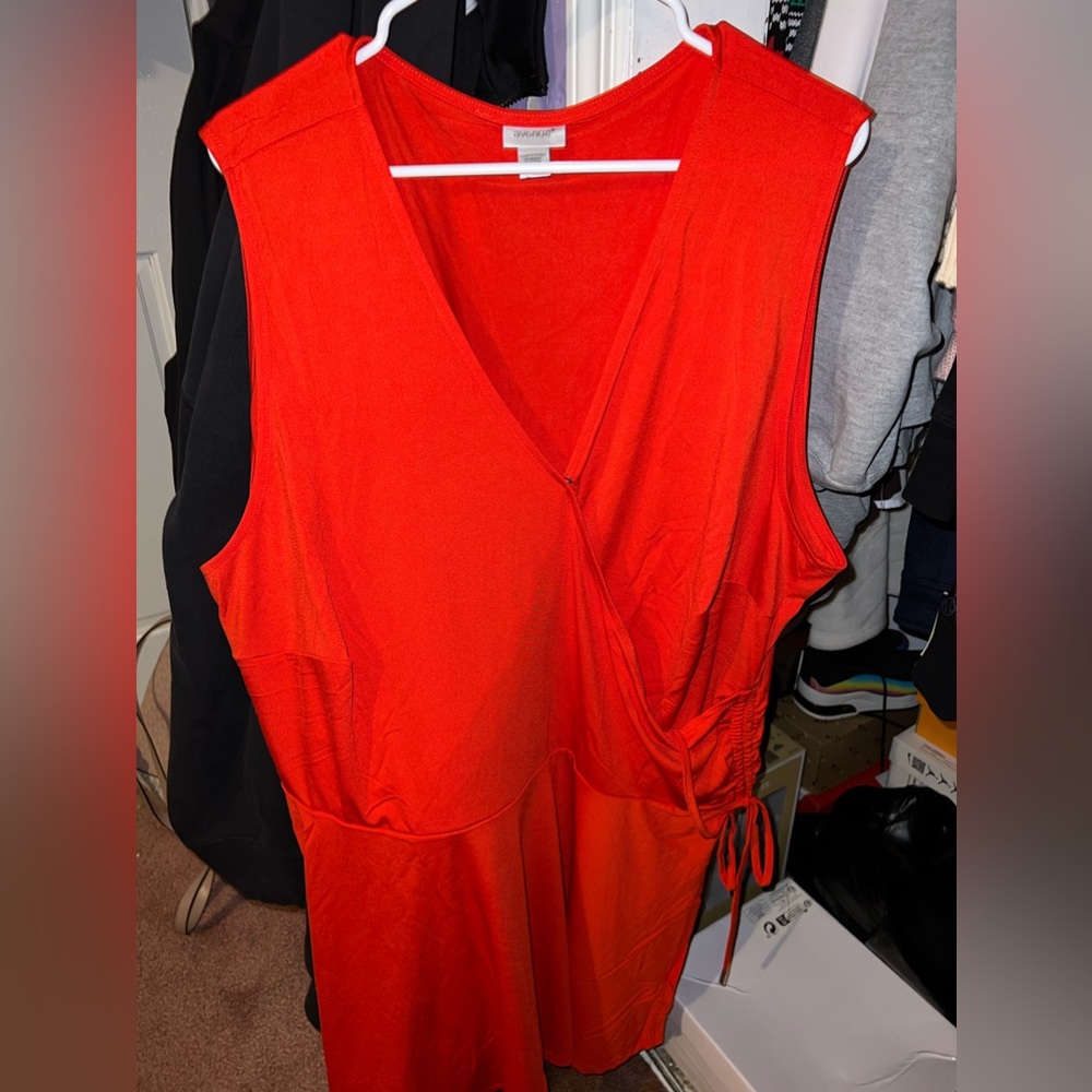 Scarlet Red Linsey Wrap Top